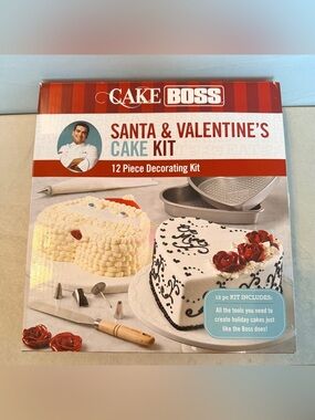 Cake Boss Santa & Valentines Decorating Kit With Easy-to-follow Instructions NEW